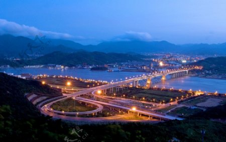 宁波大榭立交桥夜景图片