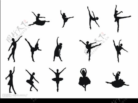 舞蹈姿势芭蕾CDR格式图片