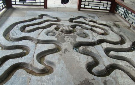 潭柘寺的水纹图片