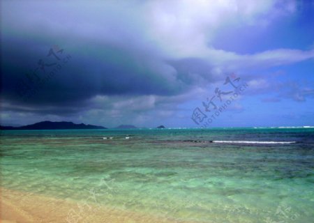 美麗的瓦胡島海濱图片
