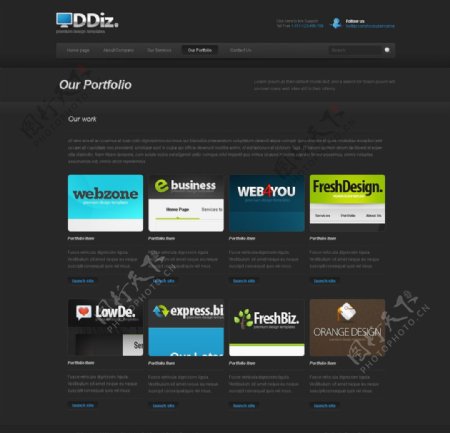 科技企业网页设计图片