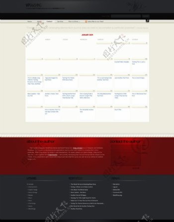 欧美网页模板日历图片