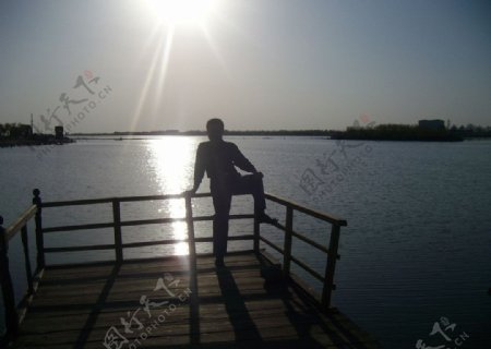 衡水湖晚景图片