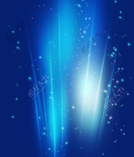 星光璀璨蓝色光束星光图片