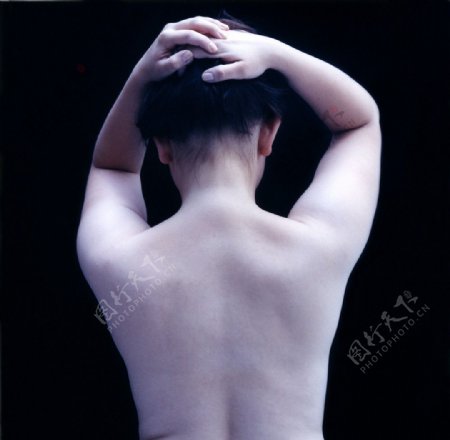 人体局部特写背部身体健美素材图片
