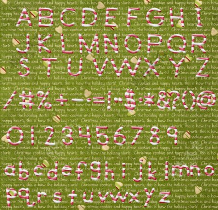 手杖糖材质英文字母数字符号图片