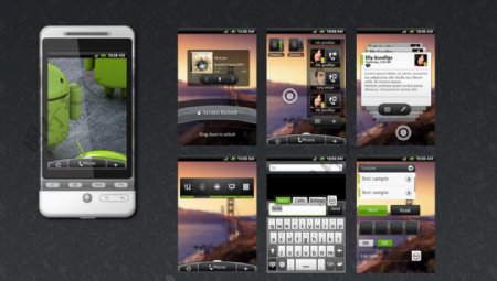 HTCSenseUI手机及界面设计PSD分层图片