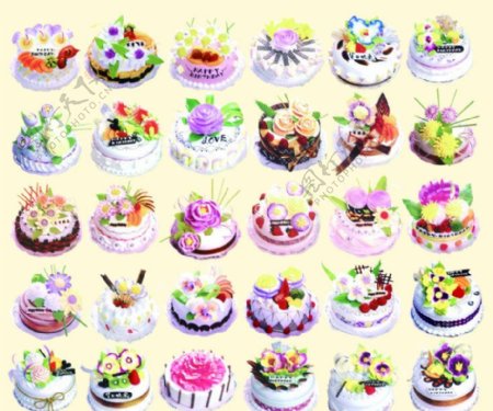 花之彩系列装饰蛋糕图片