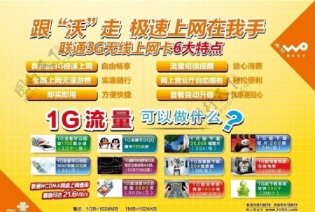 中国联通上网卡六大特点图片