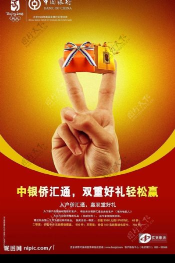 中国银行侨汇通促销海报2张图片