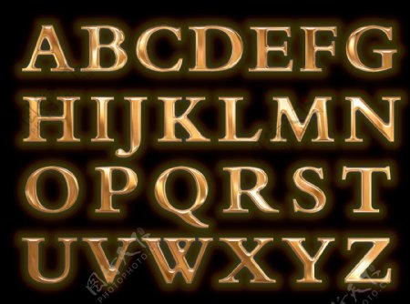 金属字金属字母图片