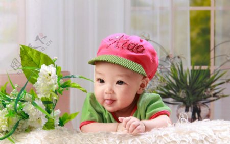 红帽子宝宝图片