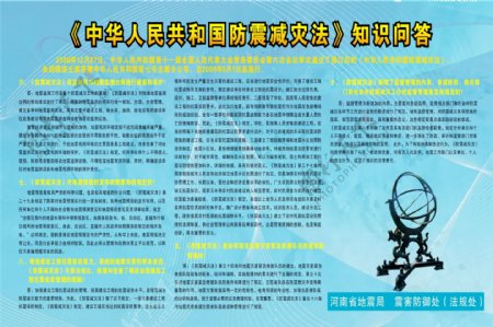 中华人民共和国防震减灾法知识问答图片