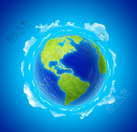 环保低碳绿色的地球素材图片