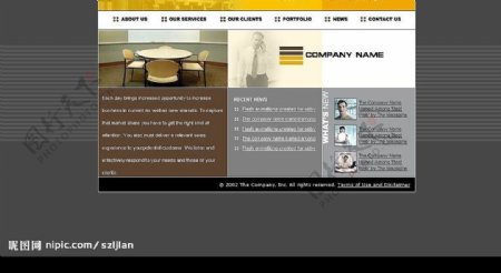 欧美家具公司网站模板图片