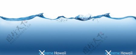 水纹波浪广告设计蓝色图片