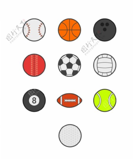 球类运动图标