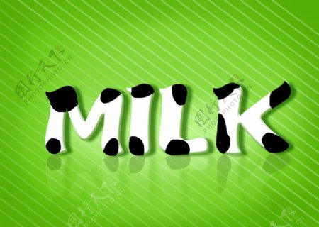 milk字牛奶字