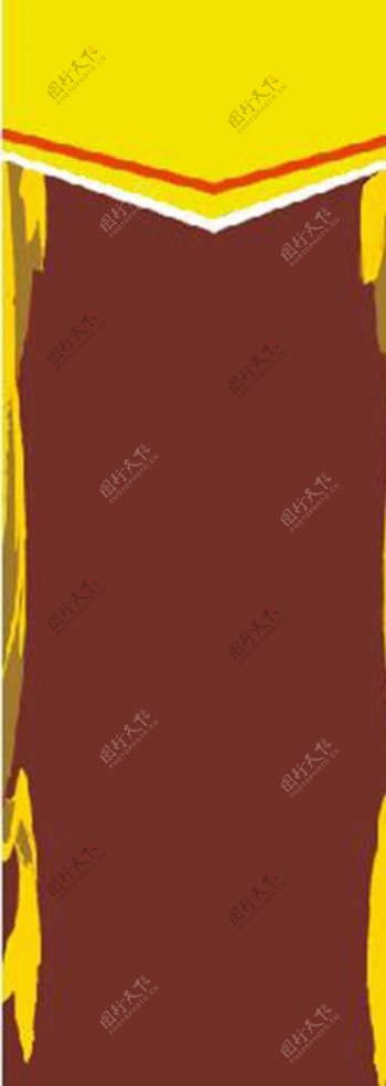 X展架背景红棕金黄边框背景素材