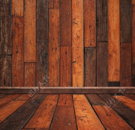 空间木纹地板木纹墙面背景底纹