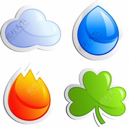 绿色技能icon图标设计