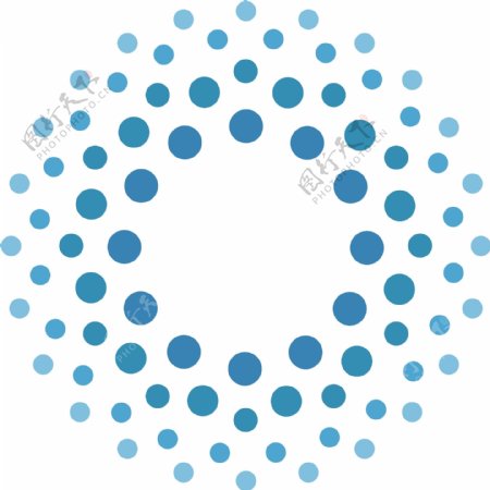 著名国外极简蓝色圆点logo
