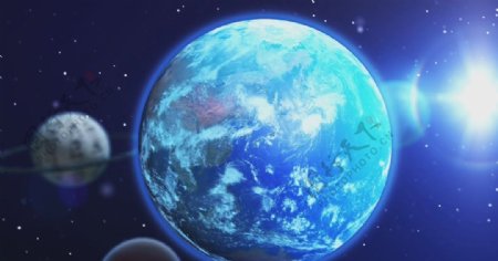 太空中的蓝色地球