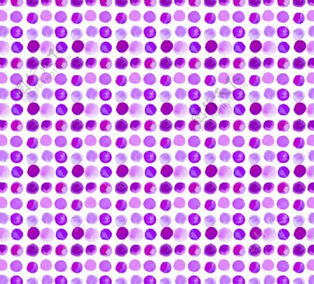 紫色水彩圆点无缝背景矢量图