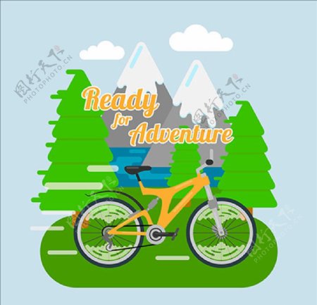 平面山林自行车插图