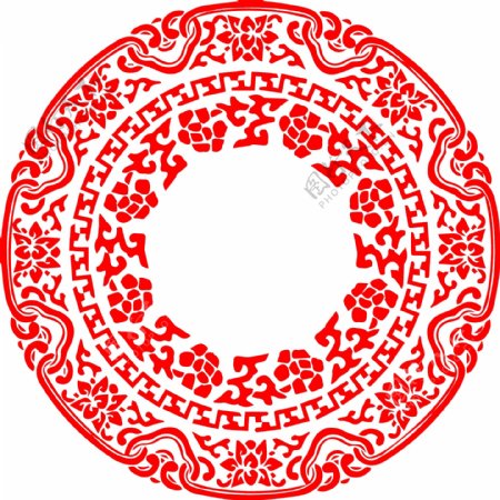 古典圆形花纹