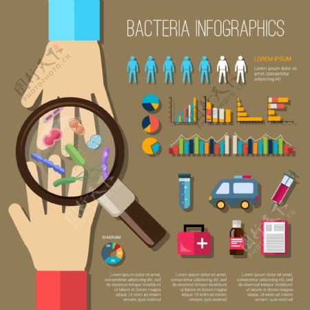 细菌预防与治疗信息图