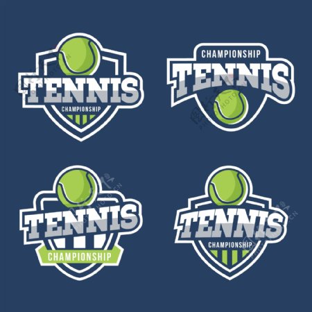 网球比赛培训俱乐部标志