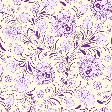紫色卷草