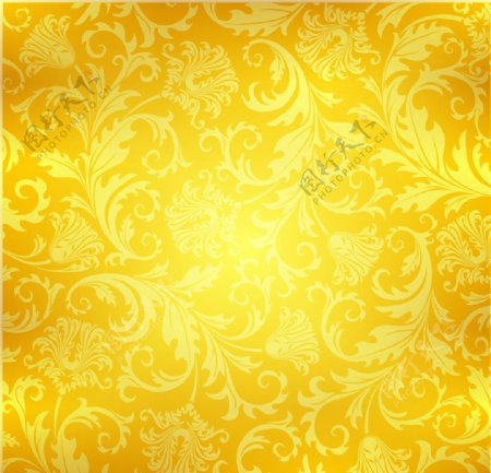 金色花纹底