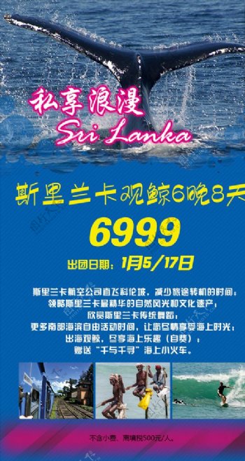 新年斯里兰卡游旅游海报
