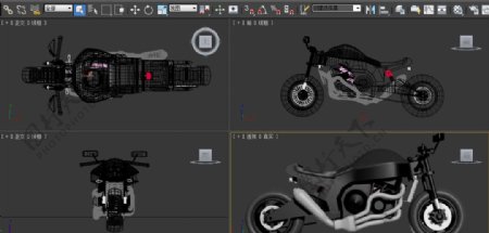 3D摩托车设计建模