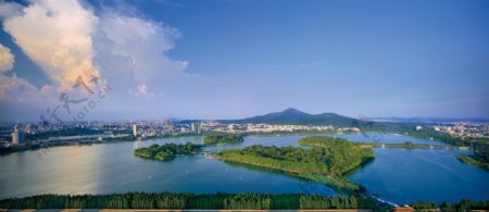 南京玄武湖俯瞰