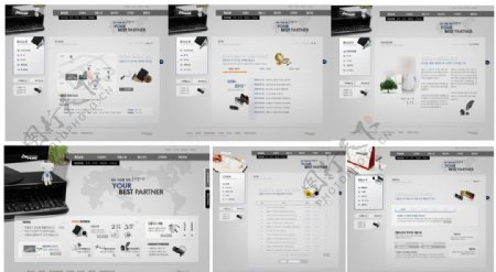 灰色公司展示型网站模板