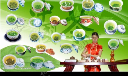 花文化之十盖碗茶