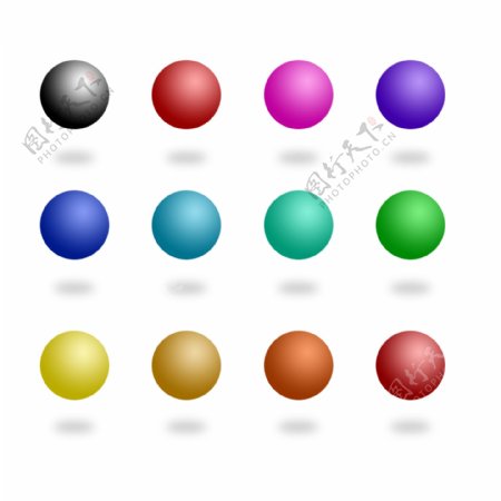 彩色立体球