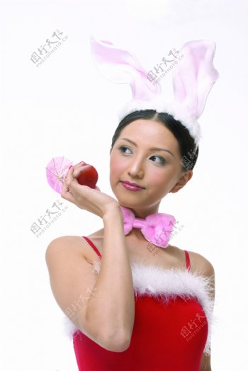 红装兔女郎图片