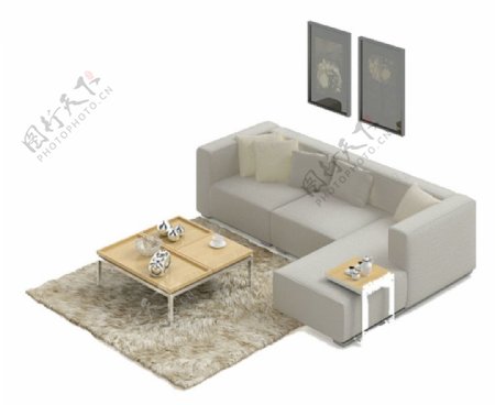 欧式模型模板下载休闲沙发素材免费下载