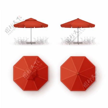 红色太阳伞