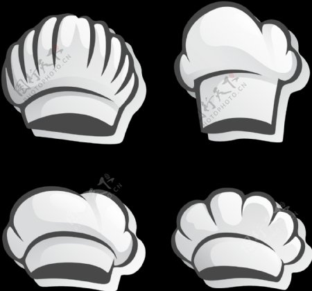 手绘白色厨师帽免抠png透明图层素材