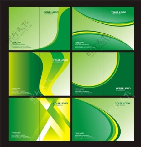 绿色画册封面模板设计矢量素材