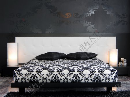 黑白风格卧室装饰设计图片