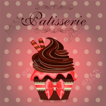 巧克力蛋糕标签图片