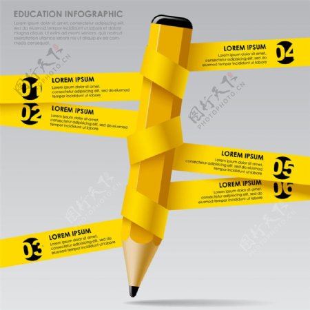 黄色铅笔图表图片