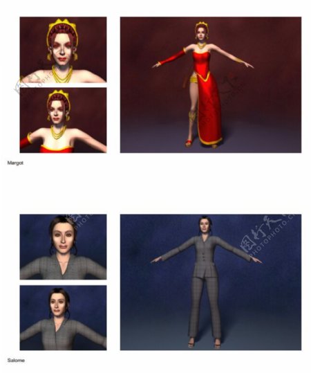人物女性3d模型设计免费下载
