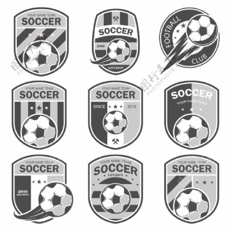 黑白足球主题logo图片